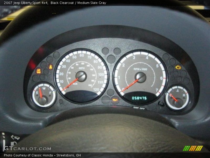Black Clearcoat / Medium Slate Gray 2007 Jeep Liberty Sport 4x4