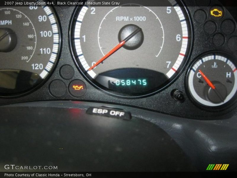 Black Clearcoat / Medium Slate Gray 2007 Jeep Liberty Sport 4x4