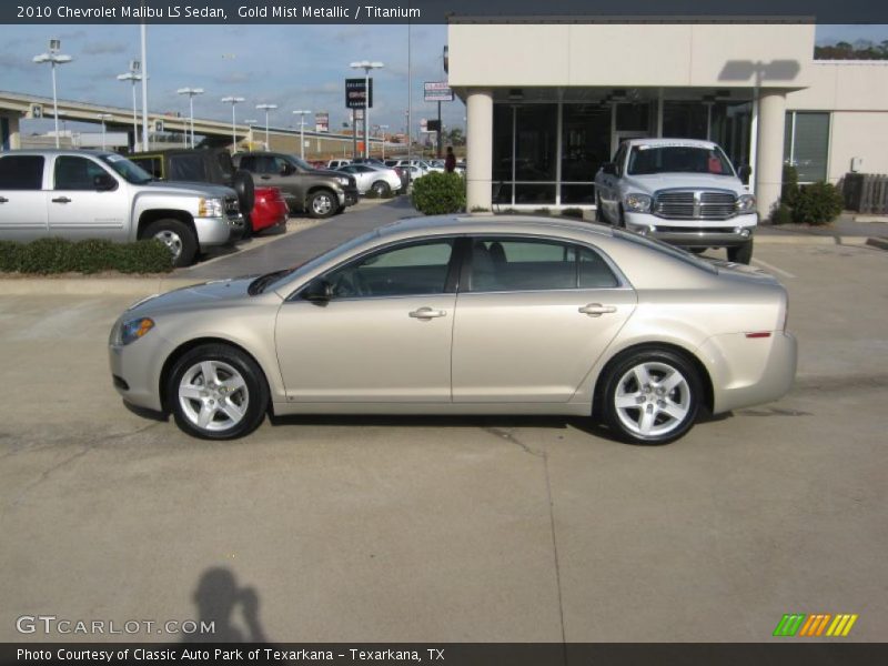 Gold Mist Metallic / Titanium 2010 Chevrolet Malibu LS Sedan