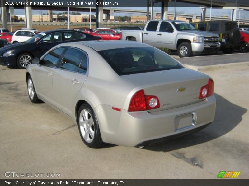 Gold Mist Metallic / Titanium 2010 Chevrolet Malibu LS Sedan