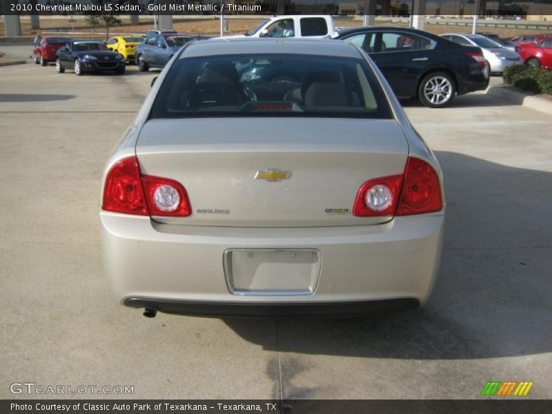 Gold Mist Metallic / Titanium 2010 Chevrolet Malibu LS Sedan
