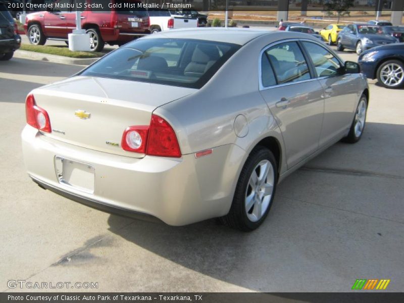 Gold Mist Metallic / Titanium 2010 Chevrolet Malibu LS Sedan