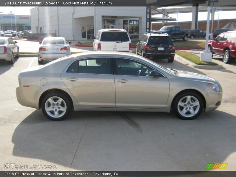 Gold Mist Metallic / Titanium 2010 Chevrolet Malibu LS Sedan