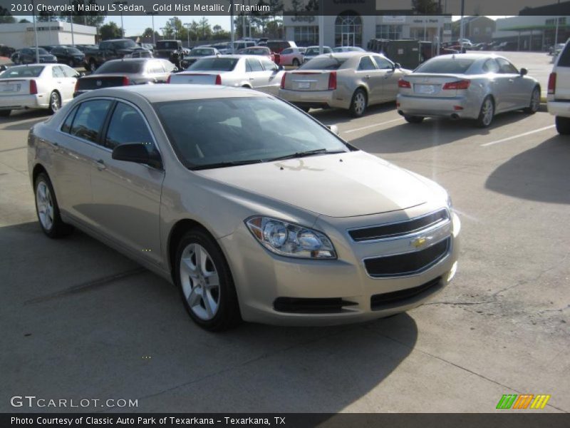 Gold Mist Metallic / Titanium 2010 Chevrolet Malibu LS Sedan