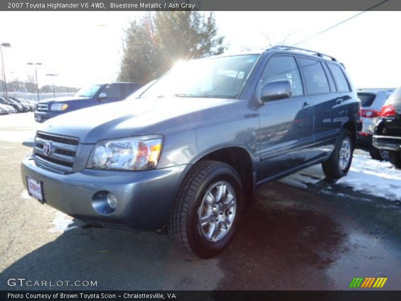 Bluestone Metallic / Ash Gray 2007 Toyota Highlander V6 4WD