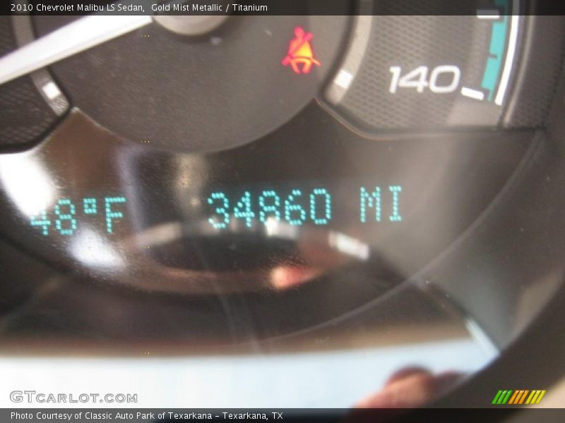 Gold Mist Metallic / Titanium 2010 Chevrolet Malibu LS Sedan