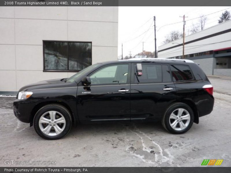 Black / Sand Beige 2008 Toyota Highlander Limited 4WD