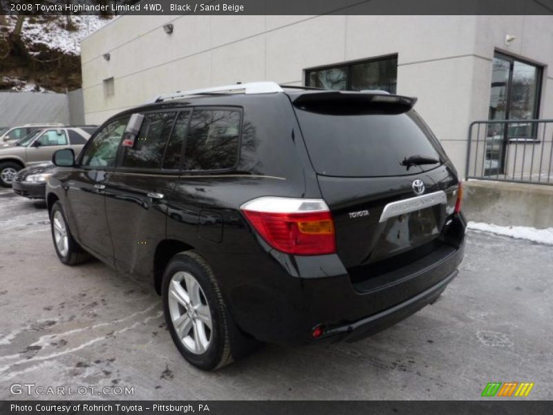 Black / Sand Beige 2008 Toyota Highlander Limited 4WD