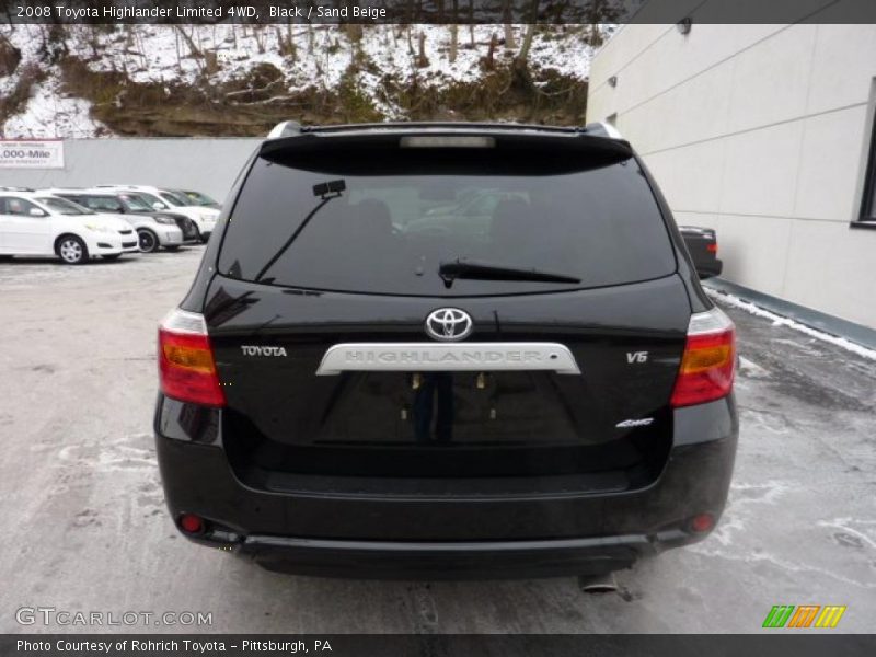 Black / Sand Beige 2008 Toyota Highlander Limited 4WD