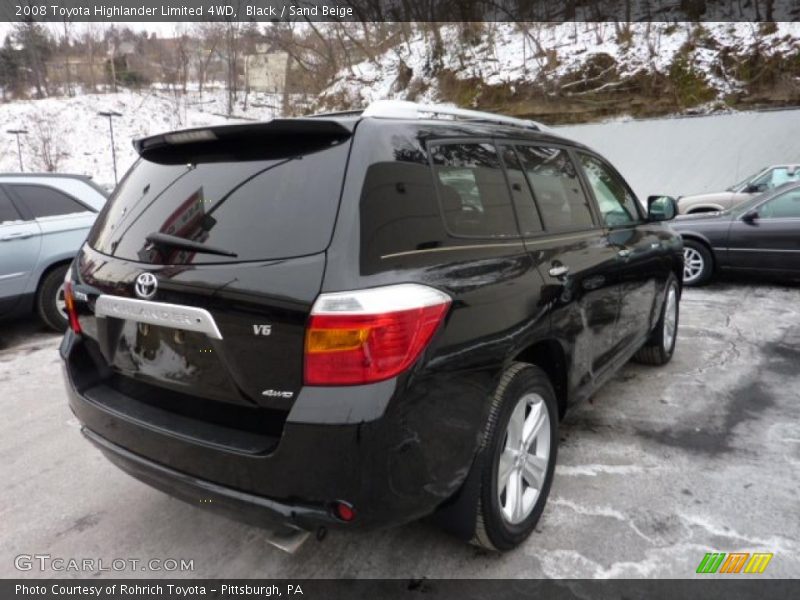 Black / Sand Beige 2008 Toyota Highlander Limited 4WD