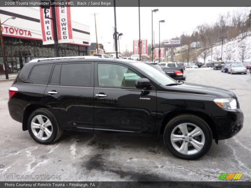 Black / Sand Beige 2008 Toyota Highlander Limited 4WD
