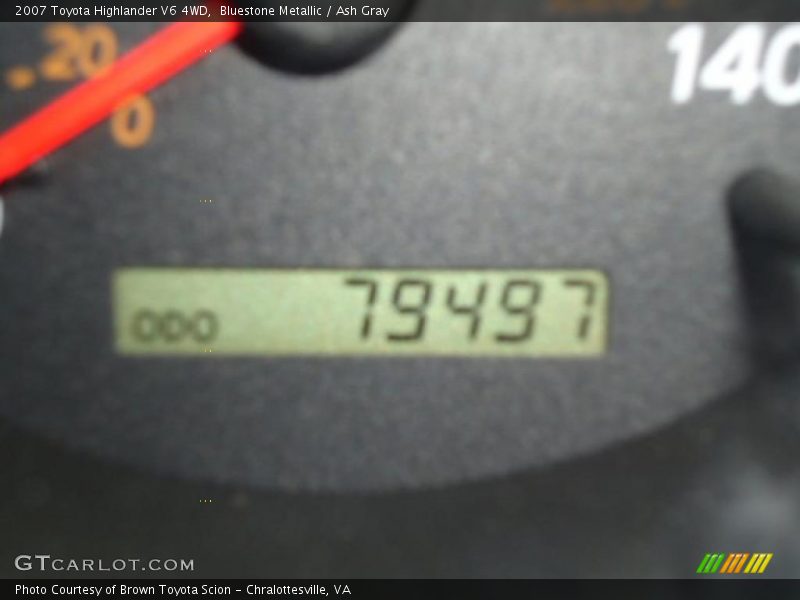 Bluestone Metallic / Ash Gray 2007 Toyota Highlander V6 4WD
