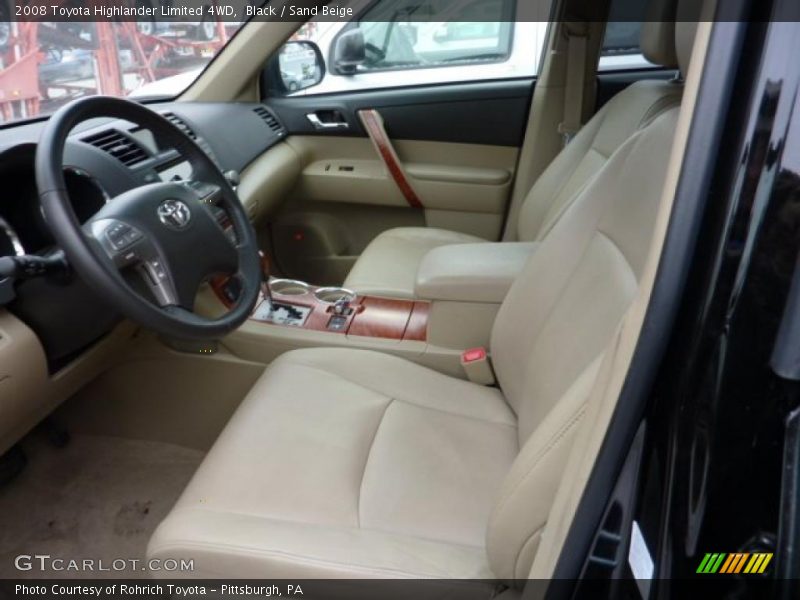 Black / Sand Beige 2008 Toyota Highlander Limited 4WD