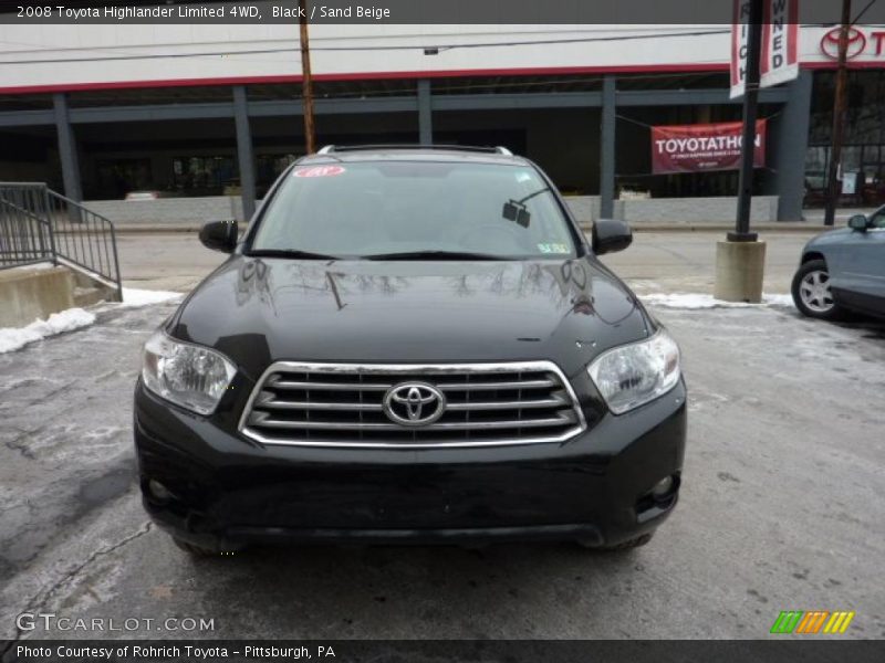 Black / Sand Beige 2008 Toyota Highlander Limited 4WD