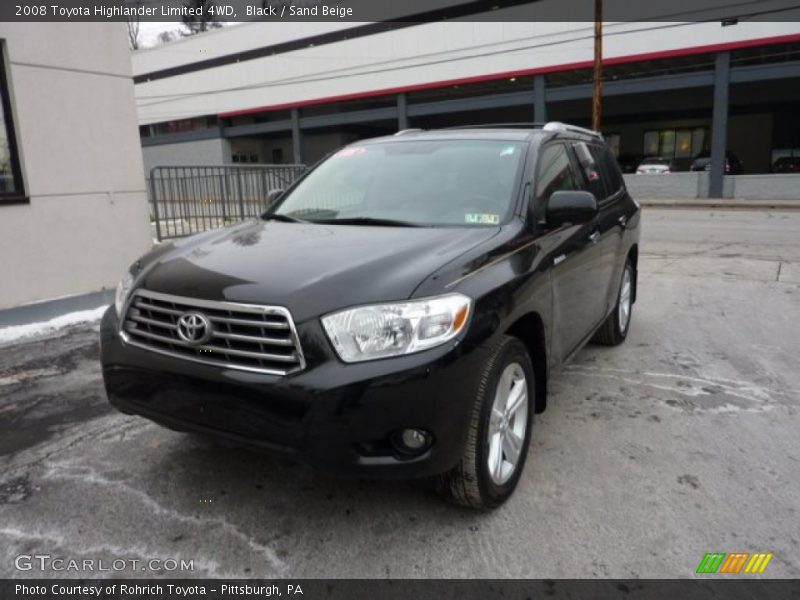 Black / Sand Beige 2008 Toyota Highlander Limited 4WD