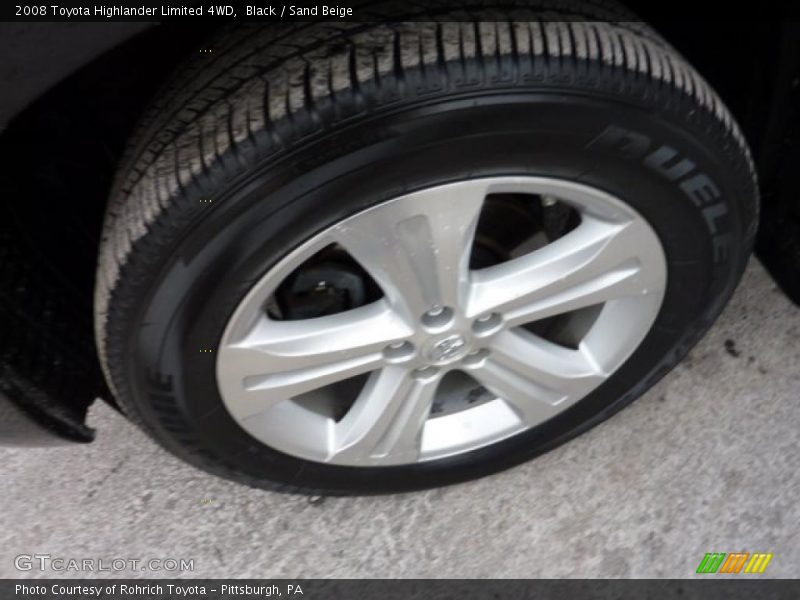 Black / Sand Beige 2008 Toyota Highlander Limited 4WD