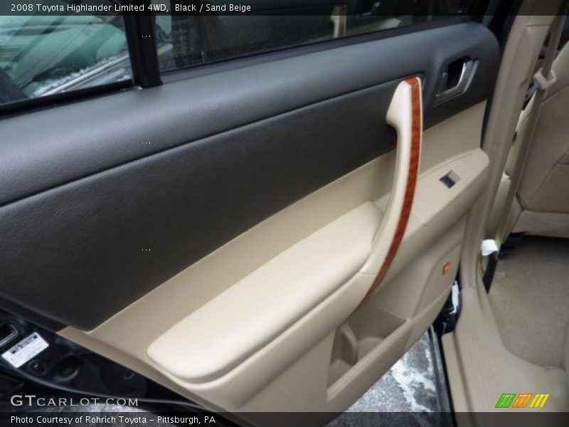 Black / Sand Beige 2008 Toyota Highlander Limited 4WD