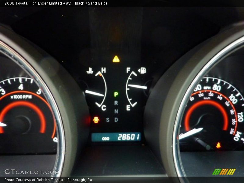 Black / Sand Beige 2008 Toyota Highlander Limited 4WD