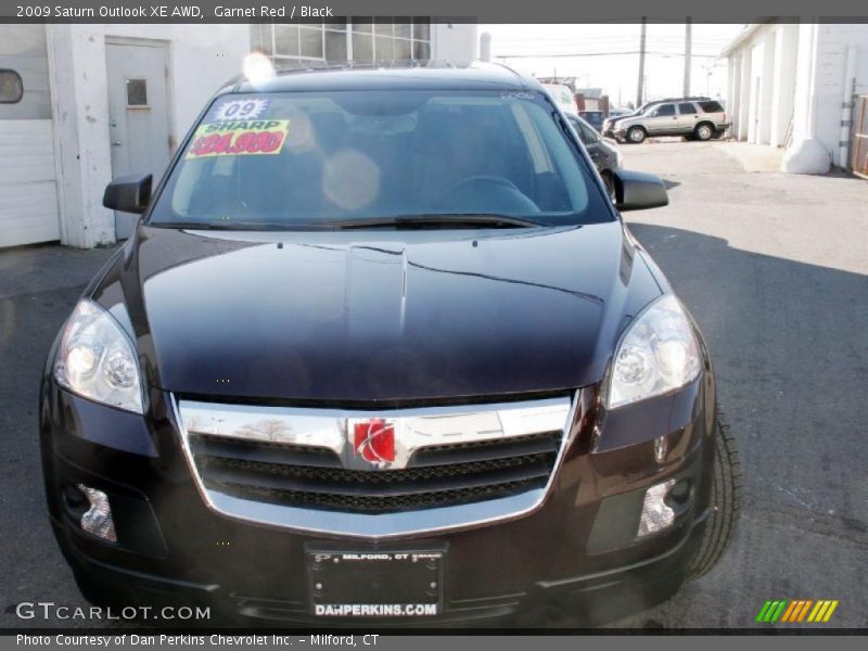 Garnet Red / Black 2009 Saturn Outlook XE AWD