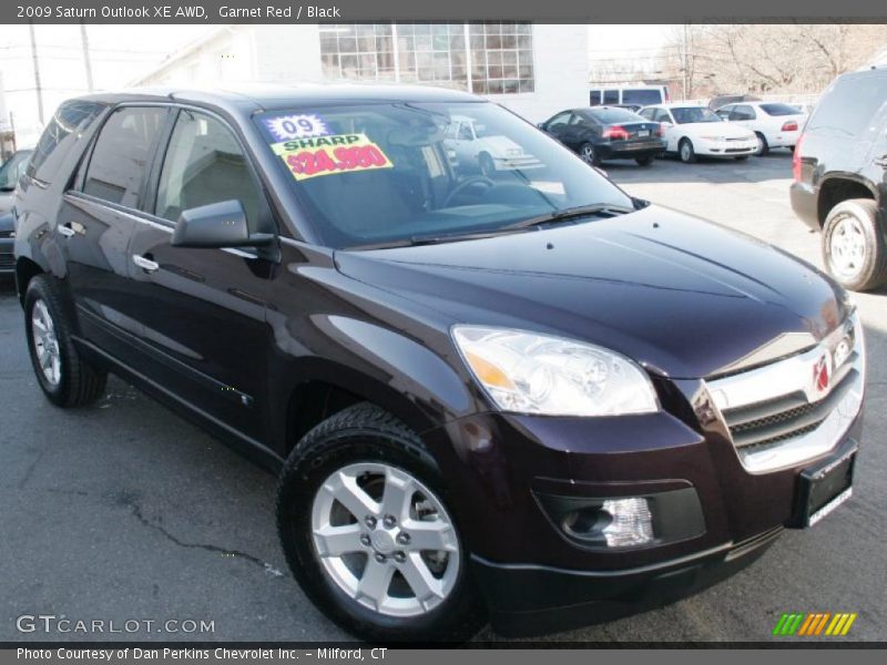 Garnet Red / Black 2009 Saturn Outlook XE AWD