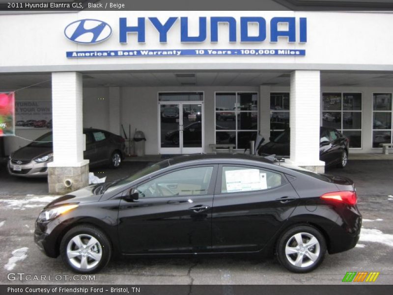 Black / Beige 2011 Hyundai Elantra GLS
