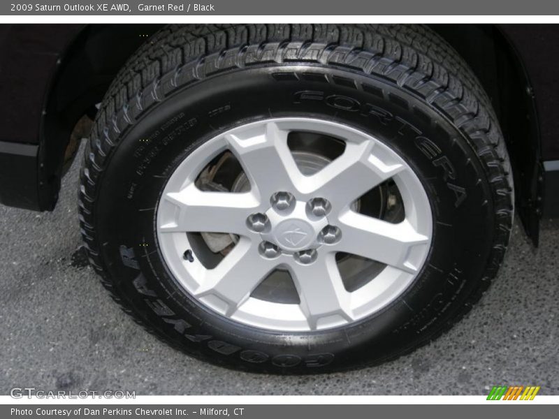 Garnet Red / Black 2009 Saturn Outlook XE AWD
