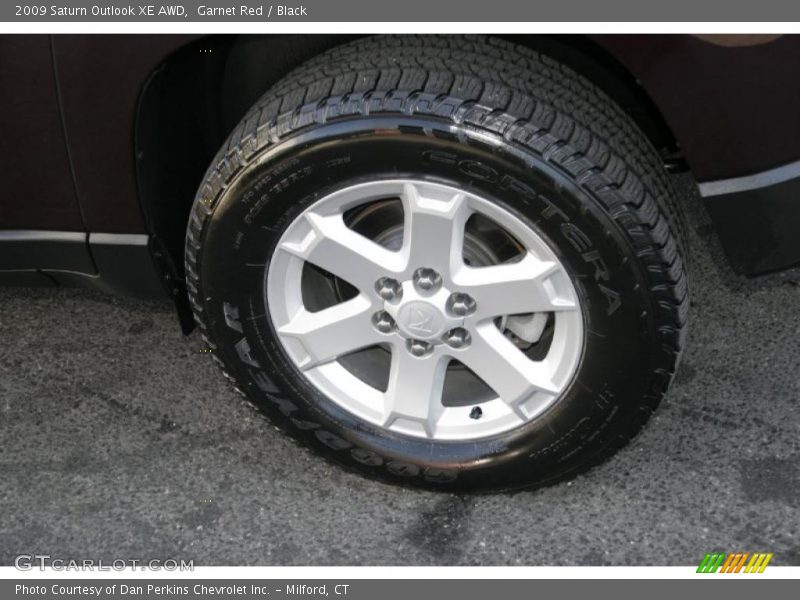 Garnet Red / Black 2009 Saturn Outlook XE AWD