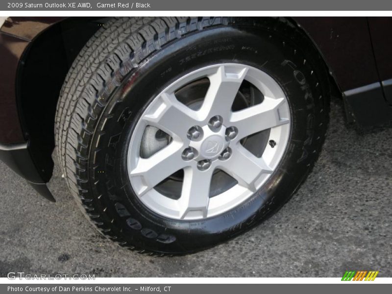 Garnet Red / Black 2009 Saturn Outlook XE AWD