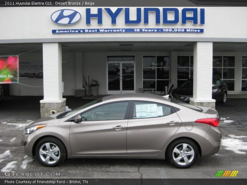 Desert Bronze / Beige 2011 Hyundai Elantra GLS