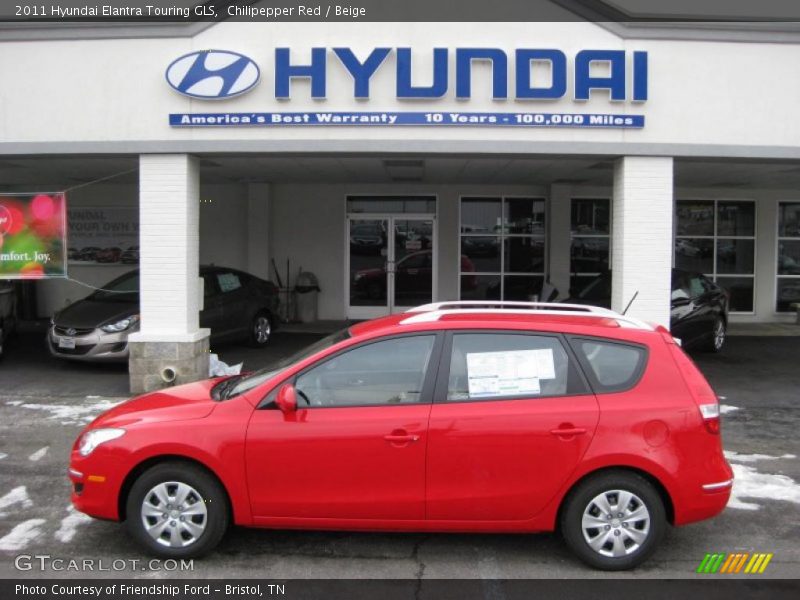 Chilipepper Red / Beige 2011 Hyundai Elantra Touring GLS