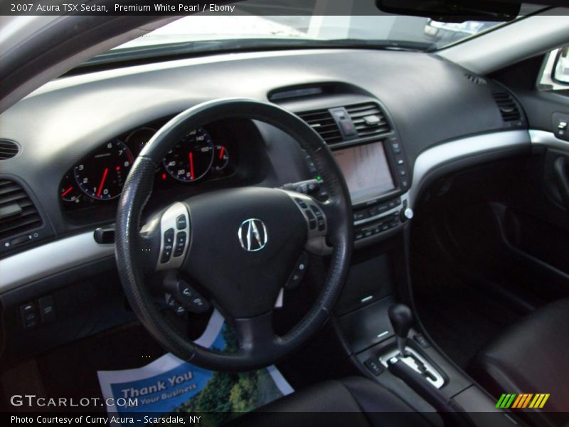 Premium White Pearl / Ebony 2007 Acura TSX Sedan
