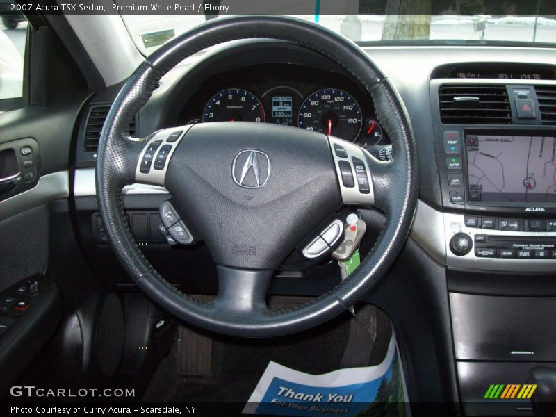 Premium White Pearl / Ebony 2007 Acura TSX Sedan