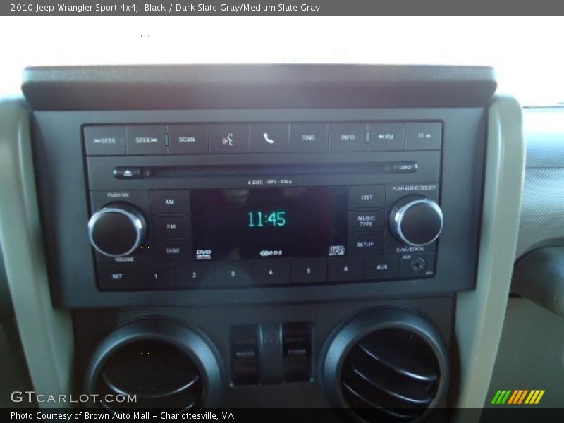 Black / Dark Slate Gray/Medium Slate Gray 2010 Jeep Wrangler Sport 4x4