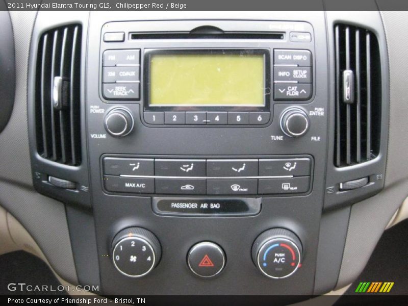 Controls of 2011 Elantra Touring GLS