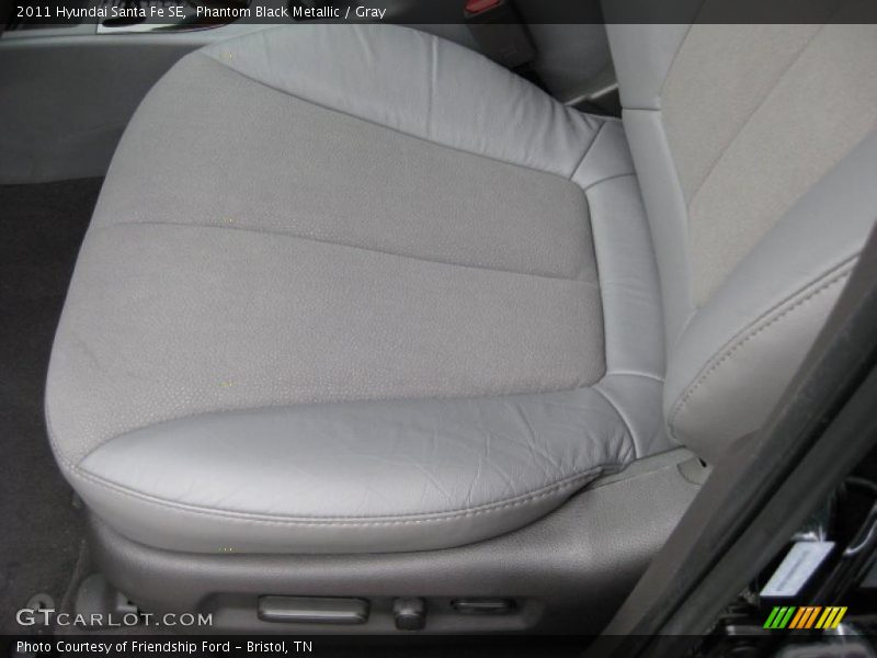 Phantom Black Metallic / Gray 2011 Hyundai Santa Fe SE
