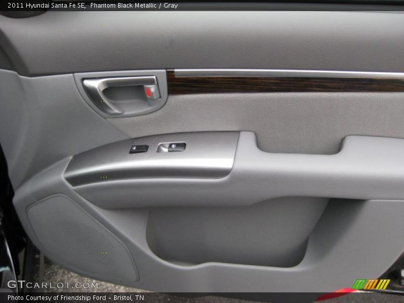 Phantom Black Metallic / Gray 2011 Hyundai Santa Fe SE