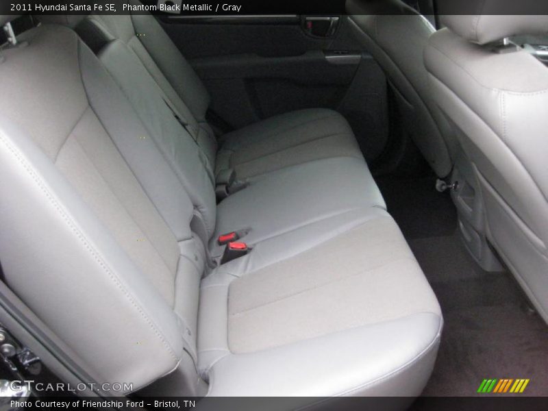 Phantom Black Metallic / Gray 2011 Hyundai Santa Fe SE