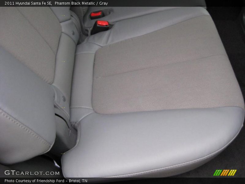 Phantom Black Metallic / Gray 2011 Hyundai Santa Fe SE