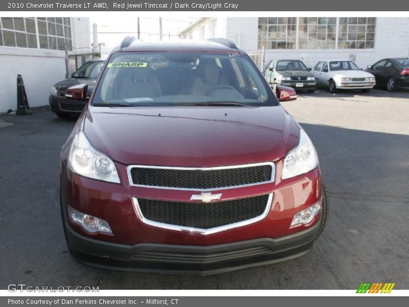 Red Jewel Tintcoat / Dark Gray/Light Gray 2010 Chevrolet Traverse LT AWD