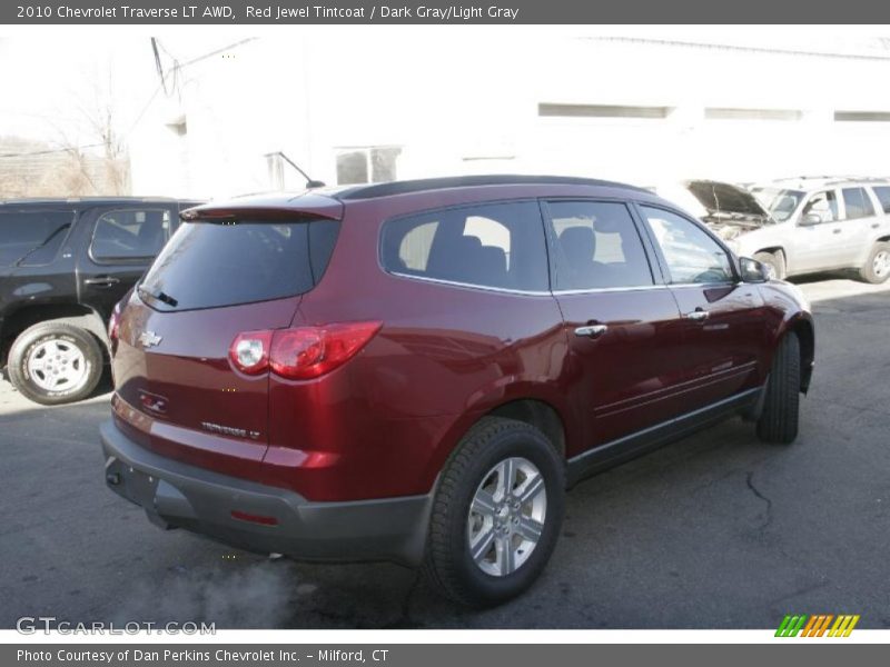 Red Jewel Tintcoat / Dark Gray/Light Gray 2010 Chevrolet Traverse LT AWD