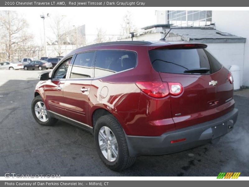 Red Jewel Tintcoat / Dark Gray/Light Gray 2010 Chevrolet Traverse LT AWD