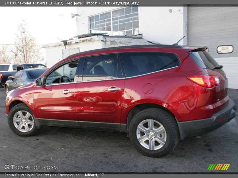 Red Jewel Tintcoat / Dark Gray/Light Gray 2010 Chevrolet Traverse LT AWD