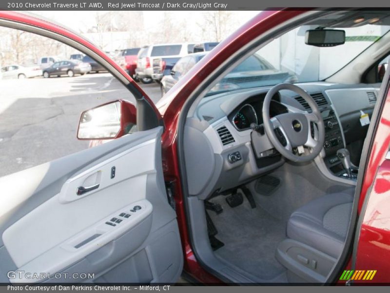 Red Jewel Tintcoat / Dark Gray/Light Gray 2010 Chevrolet Traverse LT AWD
