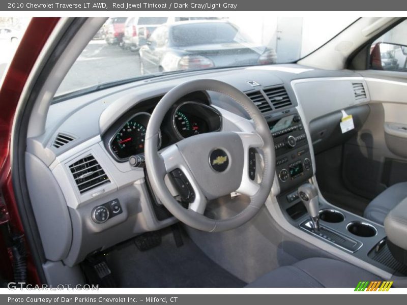 Red Jewel Tintcoat / Dark Gray/Light Gray 2010 Chevrolet Traverse LT AWD