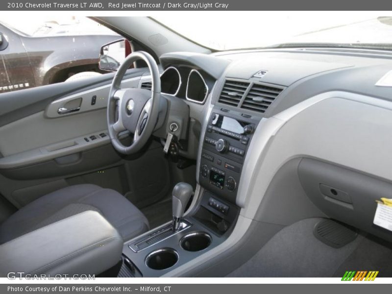Red Jewel Tintcoat / Dark Gray/Light Gray 2010 Chevrolet Traverse LT AWD