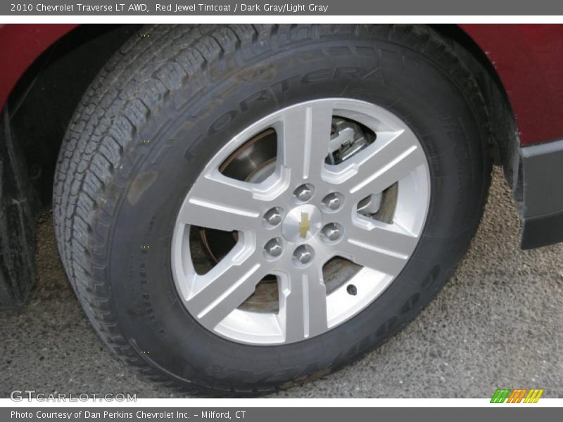 Red Jewel Tintcoat / Dark Gray/Light Gray 2010 Chevrolet Traverse LT AWD