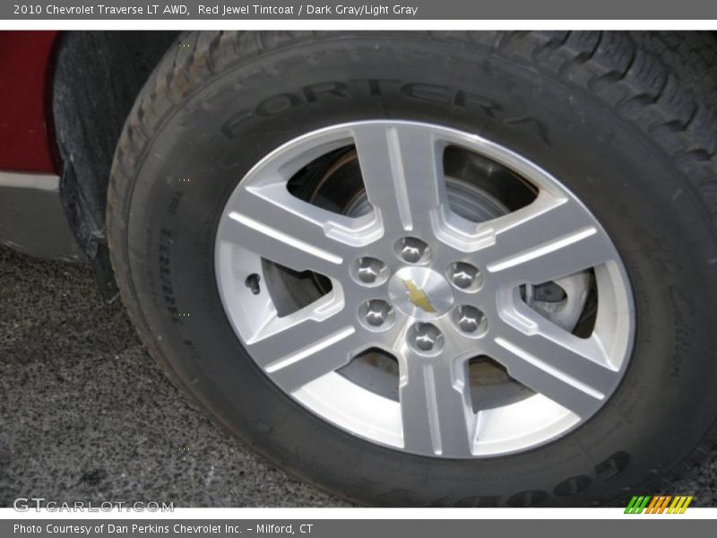 Red Jewel Tintcoat / Dark Gray/Light Gray 2010 Chevrolet Traverse LT AWD