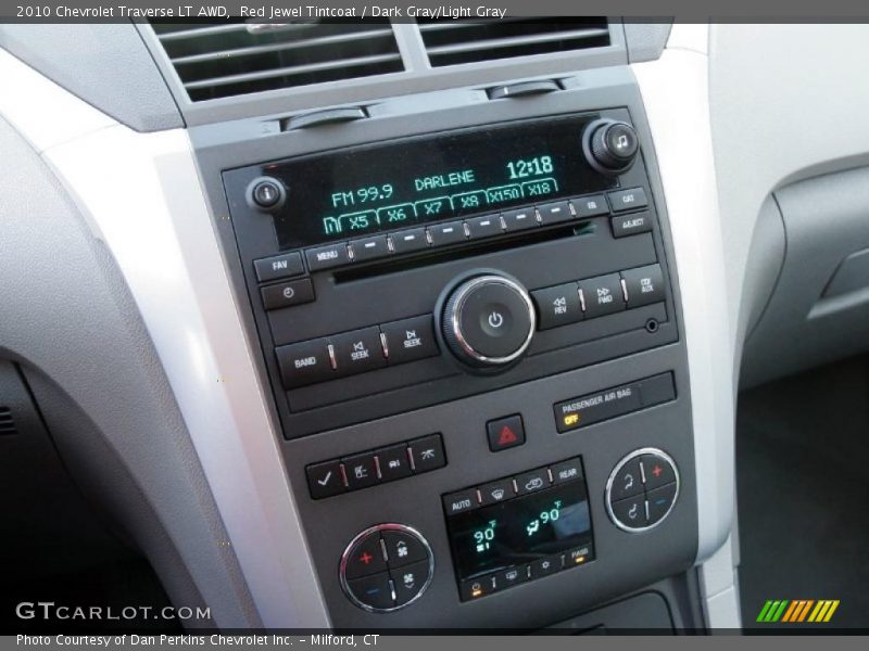 Red Jewel Tintcoat / Dark Gray/Light Gray 2010 Chevrolet Traverse LT AWD
