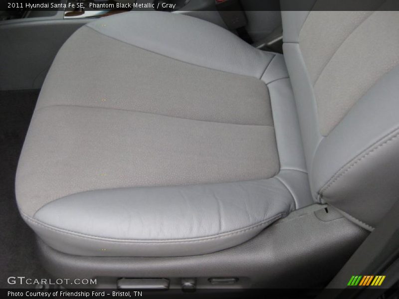 Phantom Black Metallic / Gray 2011 Hyundai Santa Fe SE