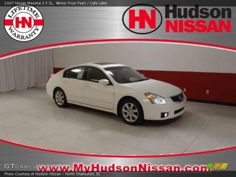 Winter Frost Pearl / Cafe Latte 2007 Nissan Maxima 3.5 SL